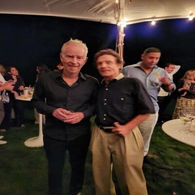 Marshall Hubsher with tennis legend John McEnroe
